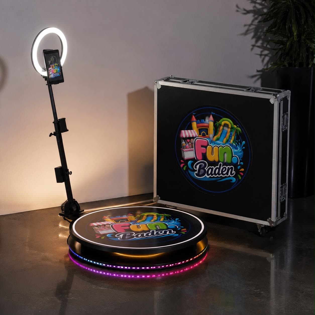 360 Grad Photo Booth von Fun.Baden mit Ringlicht